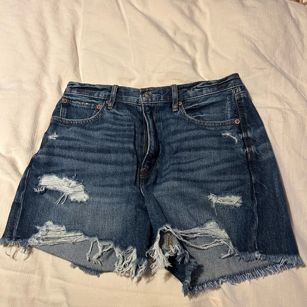American Eagle Outfitters Ripped Blue Jean Shorts